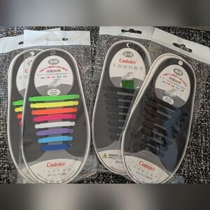 Set Of 4  Coolnice Brand No-Tie Shoelaces Set